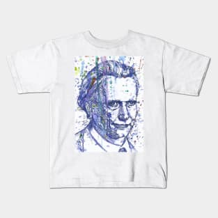 KARL JASPERS watercolor and ink portrait Kids T-Shirt